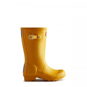 Hunter Boots Big Kids Original Rain Boots Yellow | 62503-YGMT