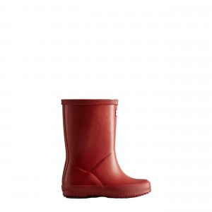 Hunter Boots Kids First Classic Rain Boots Military Red | 90752-RVTS