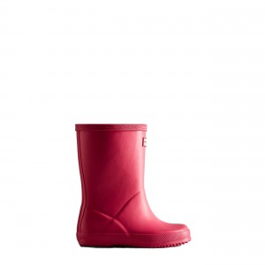 Hunter Boots Kids First Classic Rain Boots Bright Pink | 74693-GOWJ