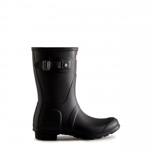 Hunter Boots Original Short Rain Boots Black | 47651-KAQC
