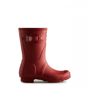 Hunter Boots Original Short Rain Boots Military Red | 06274-DTPW