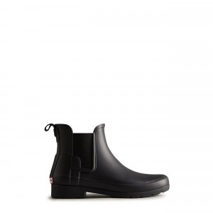 Hunter Boots Refined Slim Fit Chelsea Boots Black | 63450-ANST