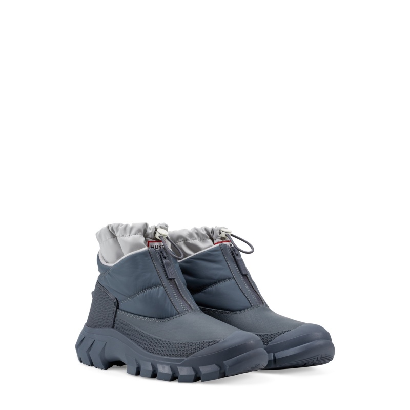 Hunter Boots Ankle Zip Snow Boots Patter Grey/Noctis | 91356-POZS