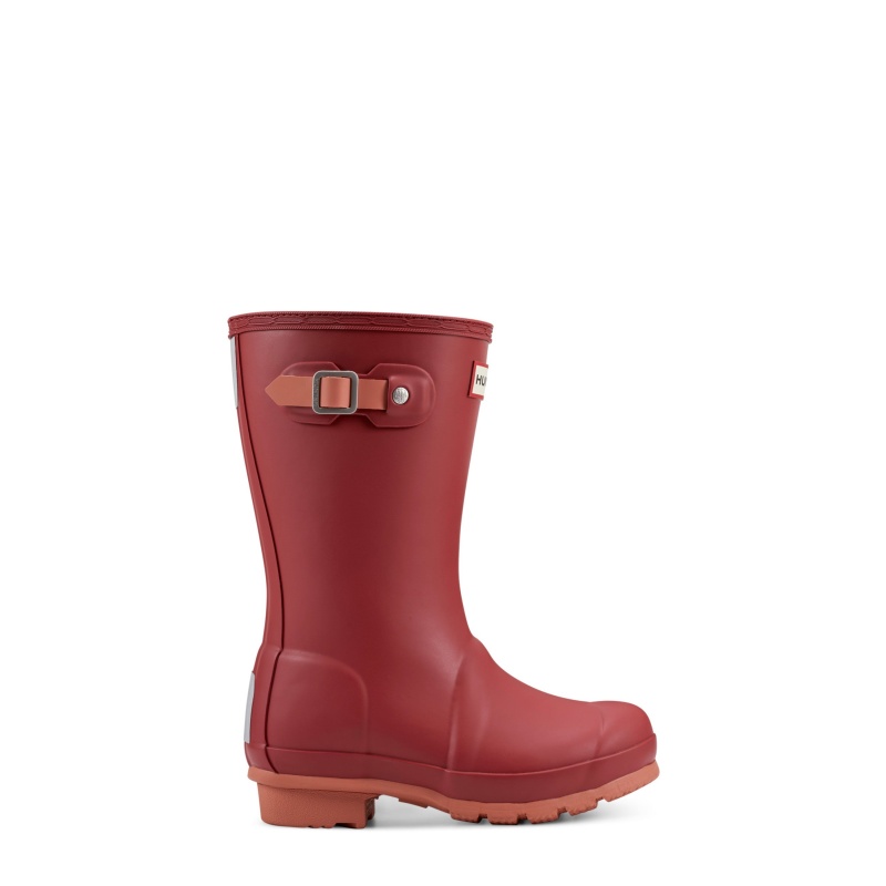 Hunter Boots Big Kids Original Insulated Rain Boots Vital Burgundy/Red Flurry/Whit | 90153-VSWO