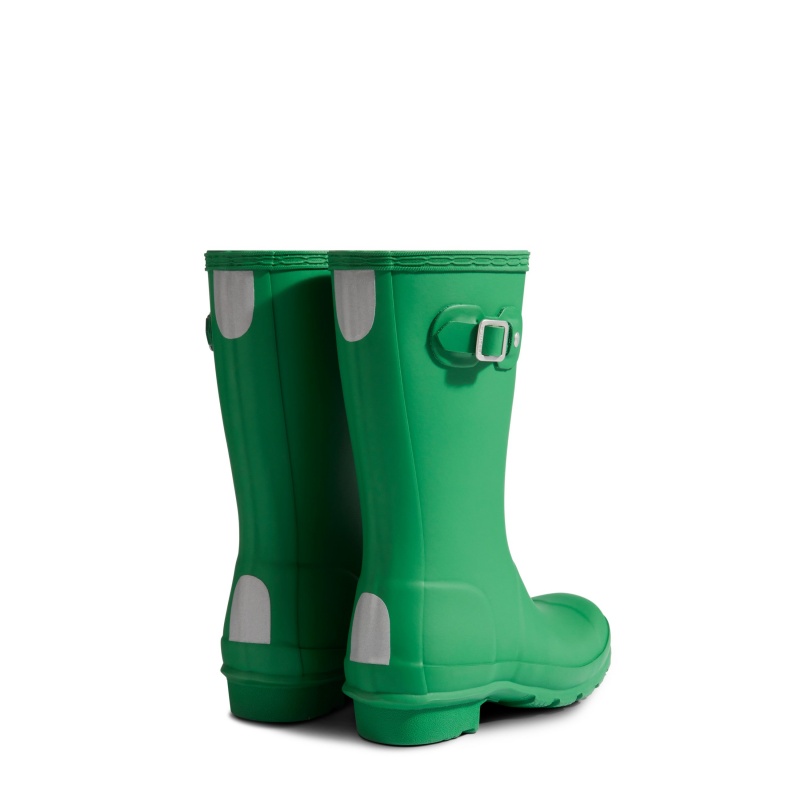 Hunter Boots Big Kids Original Rain Boots Twisting Green | 70152-RBSP