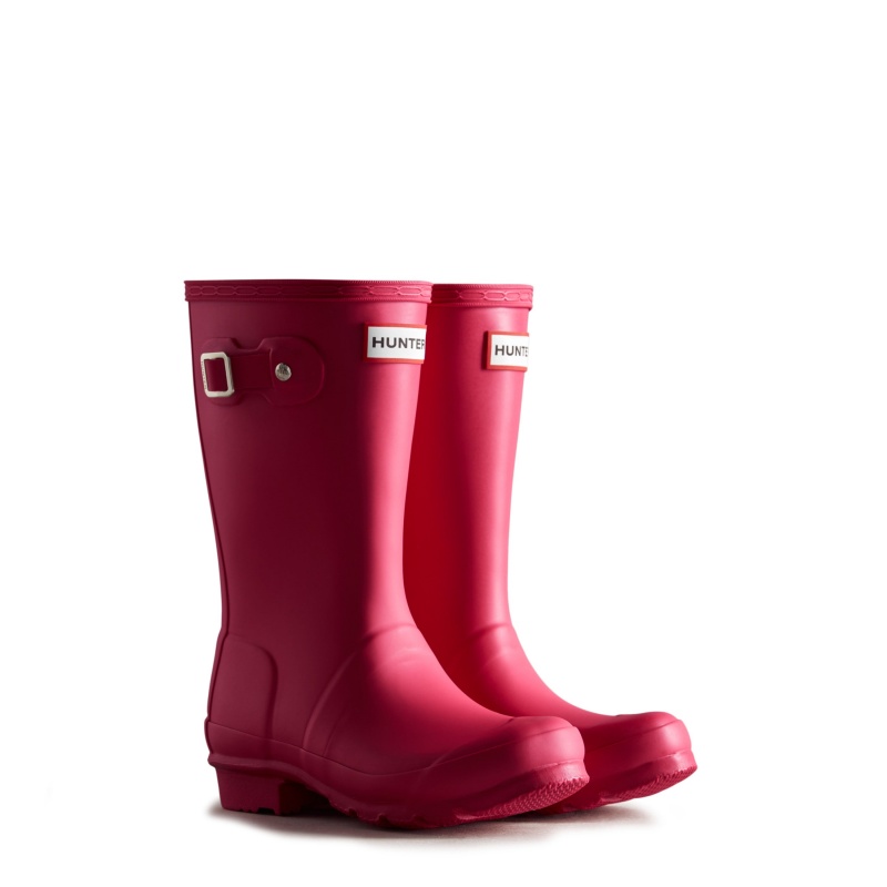 Hunter Boots Big Kids Original Rain Boots Bright Pink | 61937-ISQZ