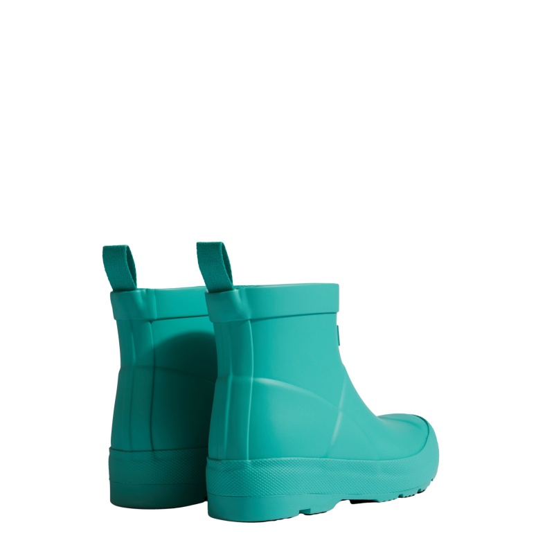 Hunter Boots Big Kids PLAY Rain Boots Thrum Green | 09618-DJGQ