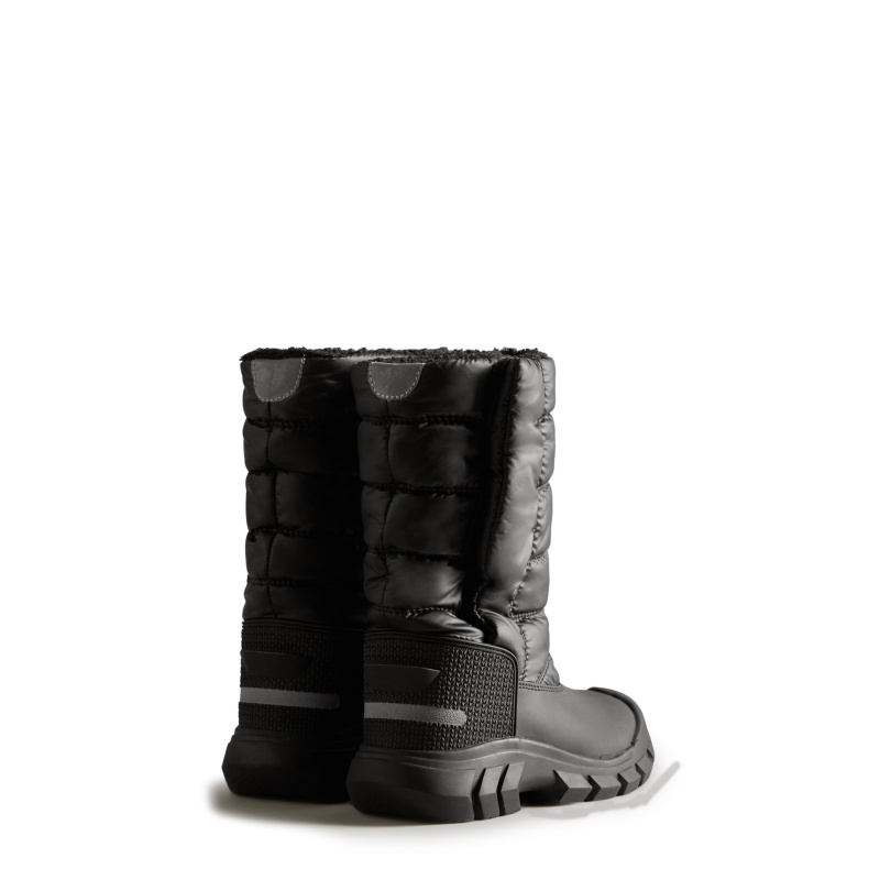 Hunter Boots Big Kids Tall Snow Boots Black | 70245-MGZK