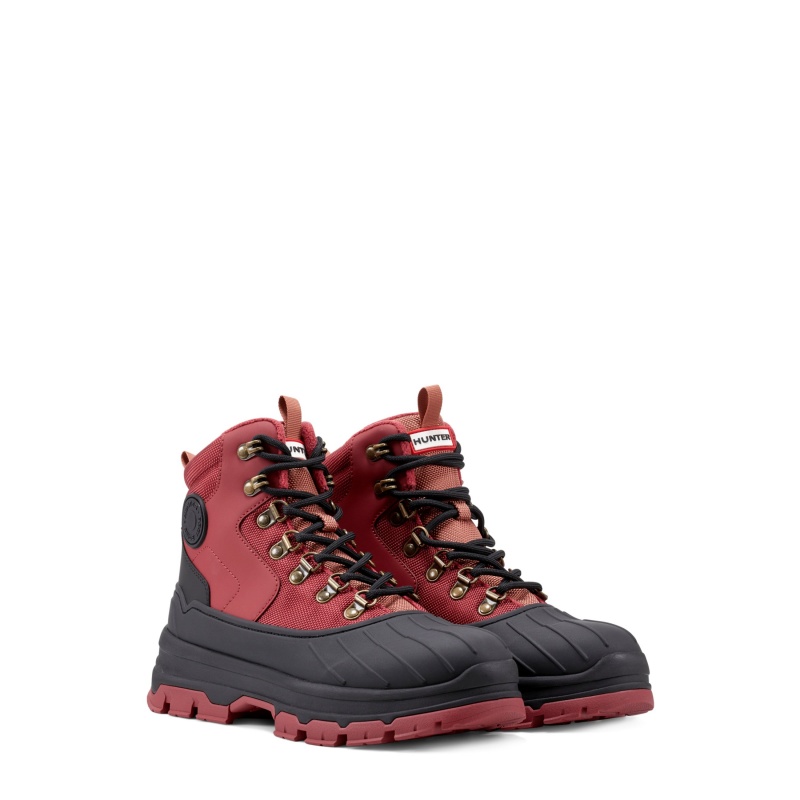 Hunter Boots Explorer Duck Boots Red Flurry/Vital Burgundy/Blac | 90813-PJSH