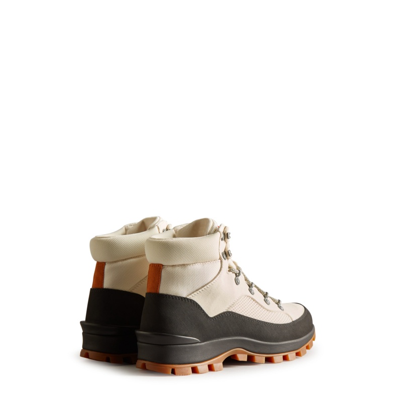 Hunter Boots Explorer Insulated Lace-Up Commando Boots White Willow/Cosy Cream/Black | 08197-EHIL