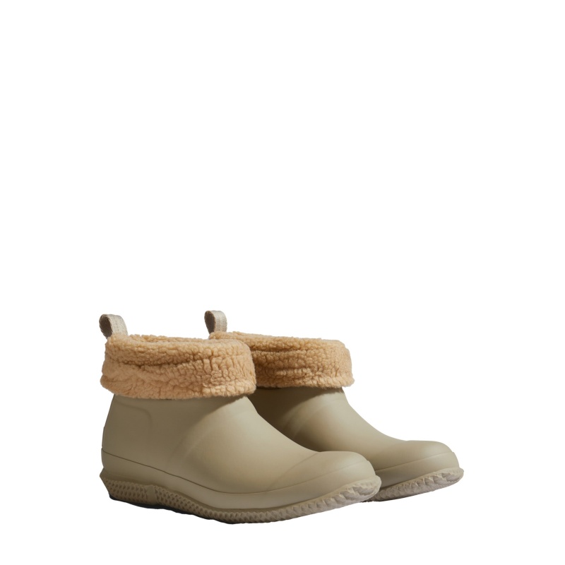 Hunter Boots Indoor/Outdoor Insulated Short Boots Alloy/Tan | 60715-DWAB