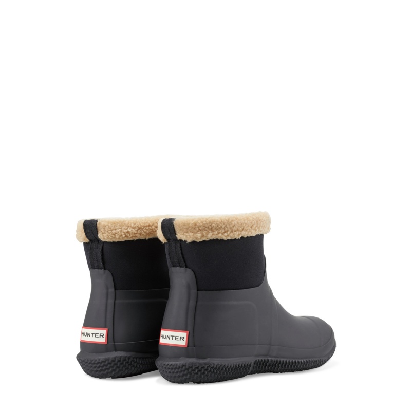 Hunter Boots Indoor/Outdoor Insulated Short Boots Black/Tan | 64185-JBAK