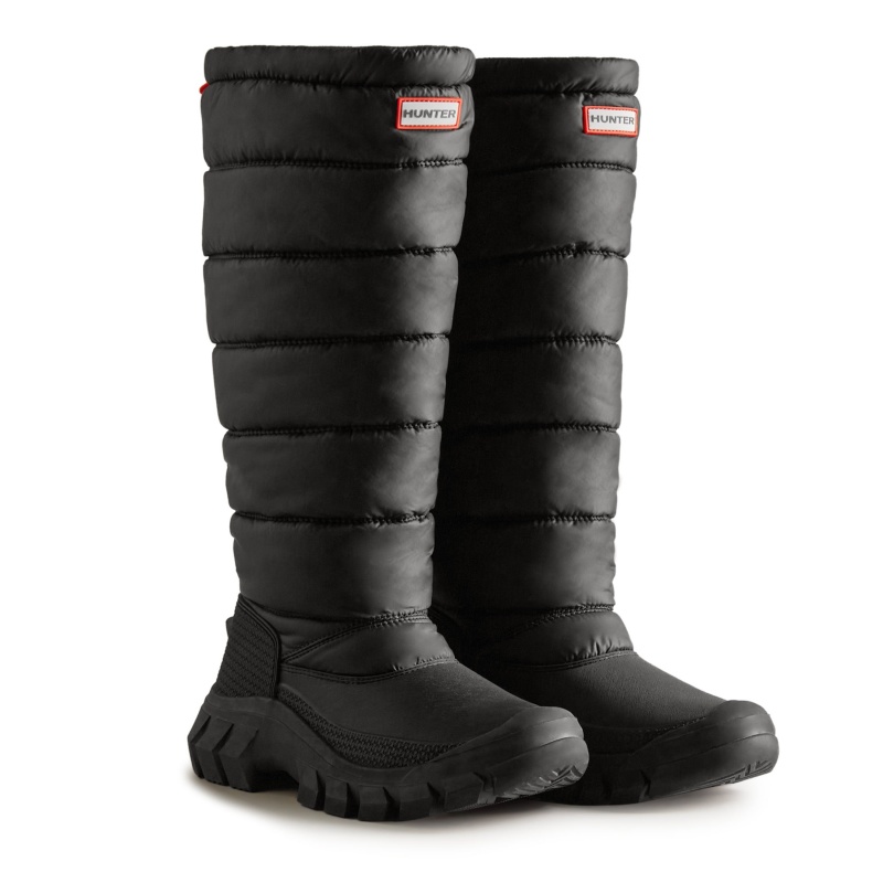 Hunter Boots Intrepid Insulated Tall Snow Boots Black | 40862-JXVN
