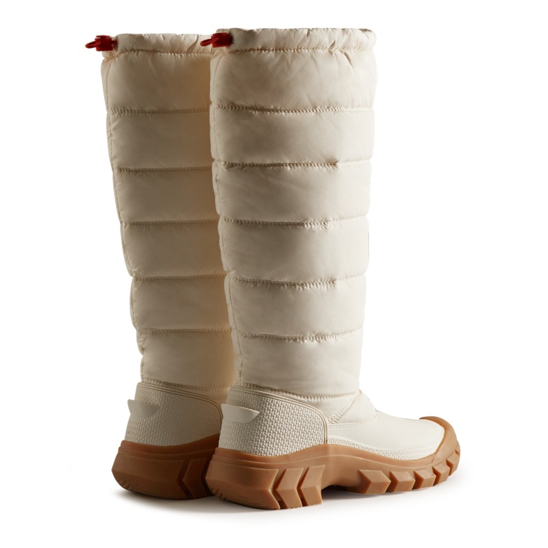 Hunter Boots Intrepid Insulated Tall Snow Boots White Willow/Gum | 90762-RDFU