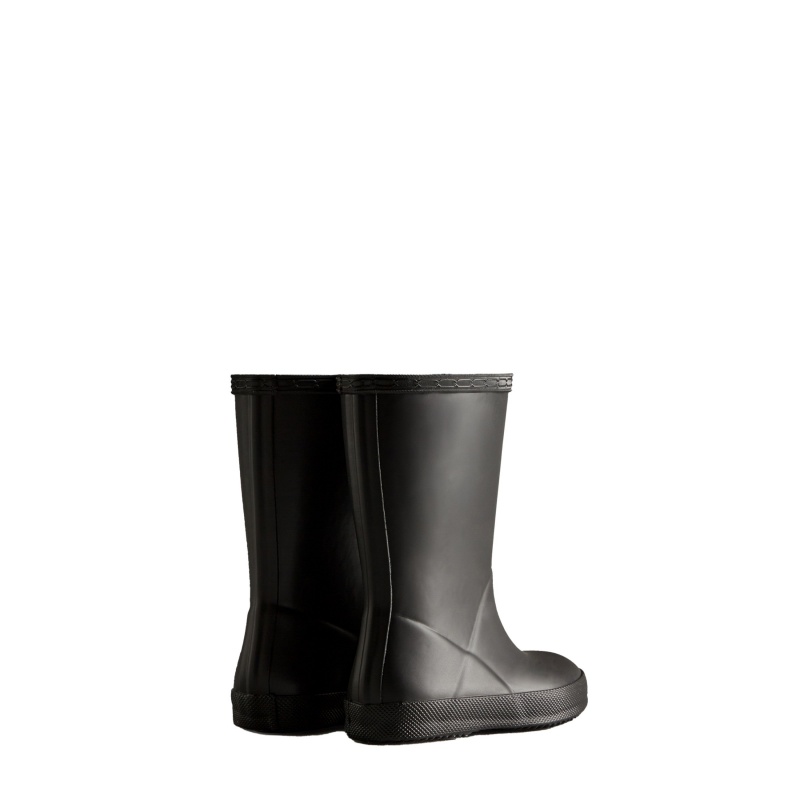 Hunter Boots Kids First Classic Rain Boots Black | 60279-PKZX