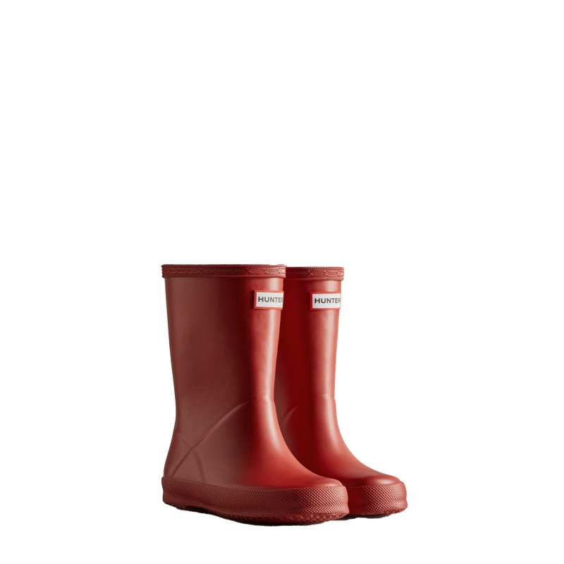 Hunter Boots Kids First Classic Rain Boots Military Red | 90752-RVTS