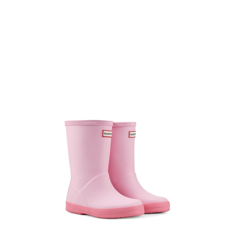 Hunter Boots Kids First Classic Rain Boots Blush Thaw/Pink Shiver | 97806-BPOS