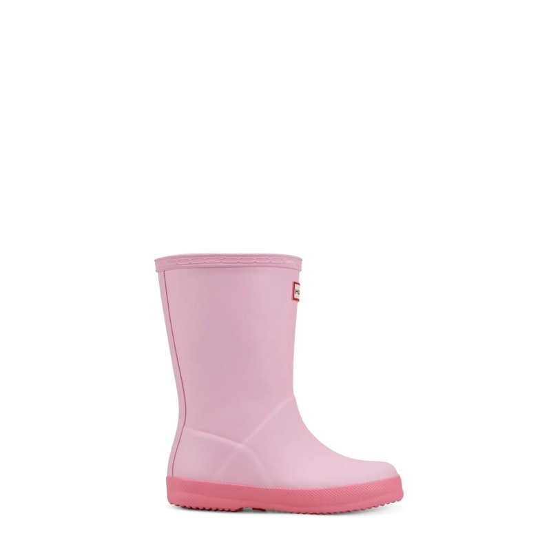 Hunter Boots Kids First Classic Rain Boots Blush Thaw/Pink Shiver | 97806-BPOS