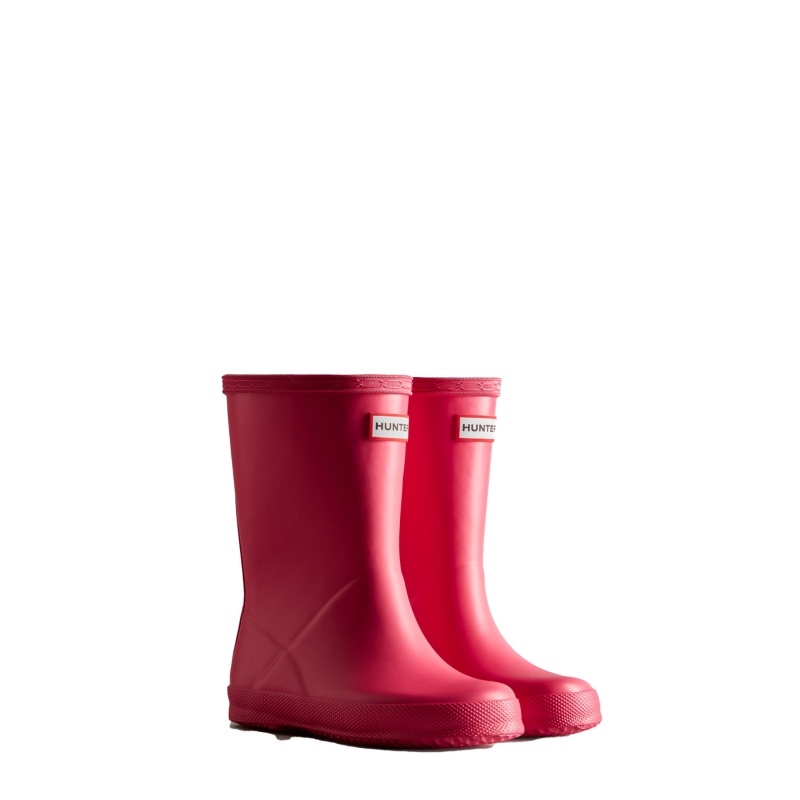 Hunter Boots Kids First Classic Rain Boots Bright Pink | 74693-GOWJ