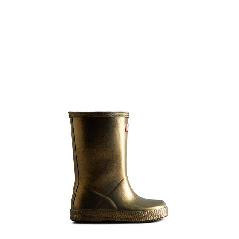 Hunter Boots Kids First Nebula Rain Boots Gold | 58921-FZIN