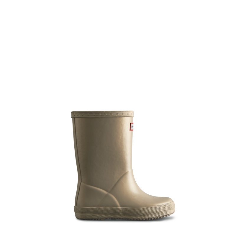 Hunter Boots Kids First Nebula Rain Boots Pale Gold | 63582-EBTS