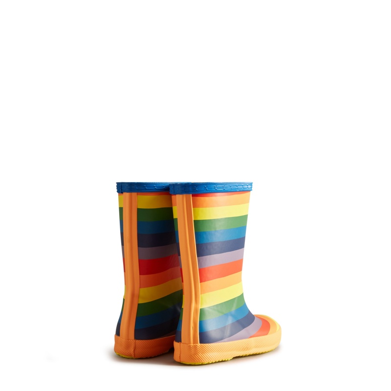 Hunter Boots Kids First Rainbow Rain Boots Multicoloured | 83457-GSLM