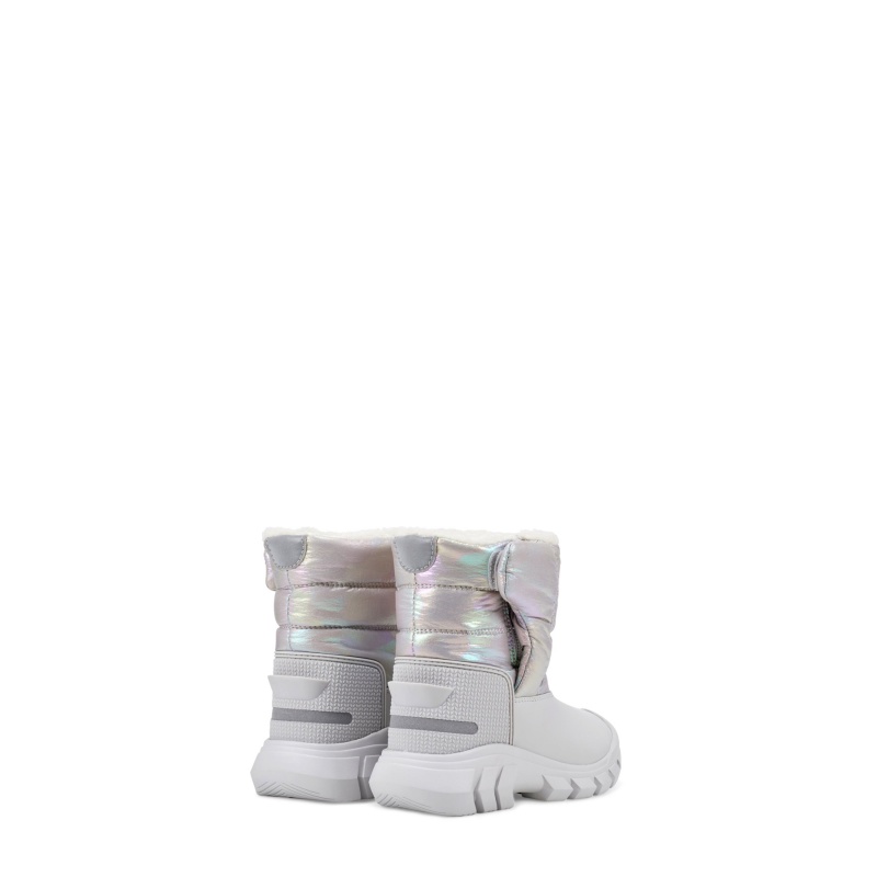 Hunter Boots Little Kids Reflective Camo Snow Boots Patter Grey/Rainbow | 30472-ULWH