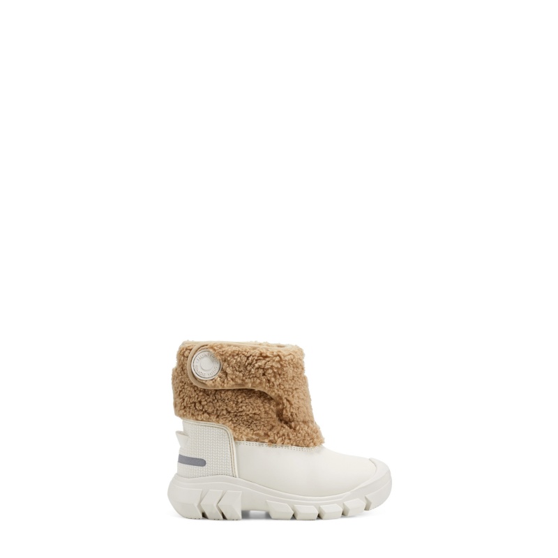 Hunter Boots Little Kids Strap Boucle Snow Boots Tan/White Willow | 98261-JIXD