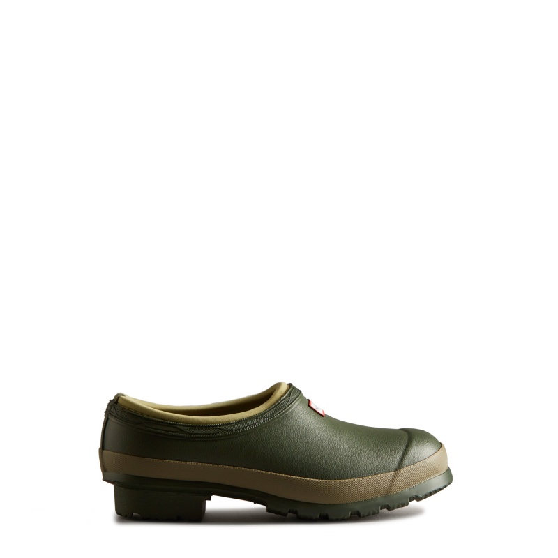 Hunter Boots Neoprene Gardener Clogs Dark Olive/Clay | 04935-NWFG