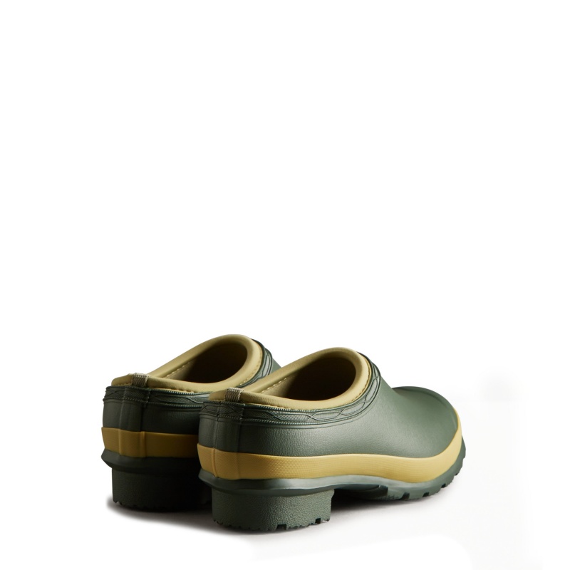 Hunter Boots Neoprene Gardener Clogs Vintage Green | 48206-DPNB