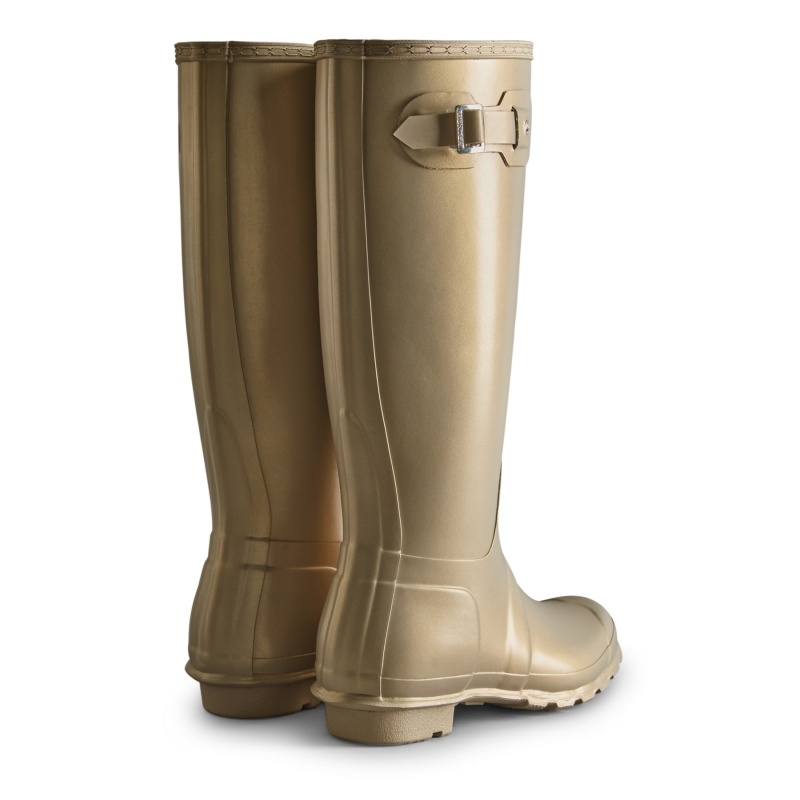 Hunter Boots Original Nebula Tall Rain Boots Pale Gold | 58390-AYPV