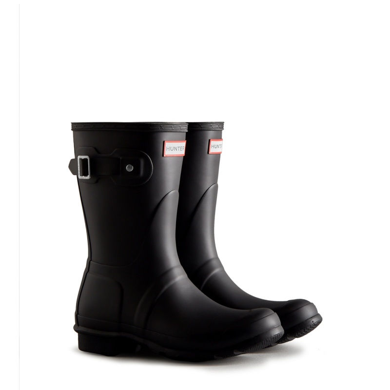 Hunter Boots Original Short Rain Boots Black | 47651-KAQC