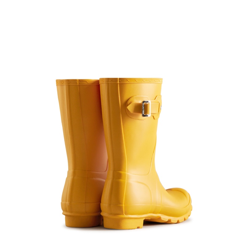 Hunter Boots Original Short Rain Boots Yellow | 57291-IMRP