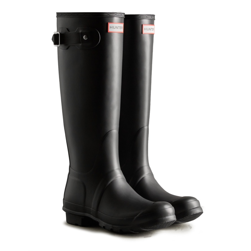Hunter Boots Original Tall Rain Boots Black | 50897-TODA