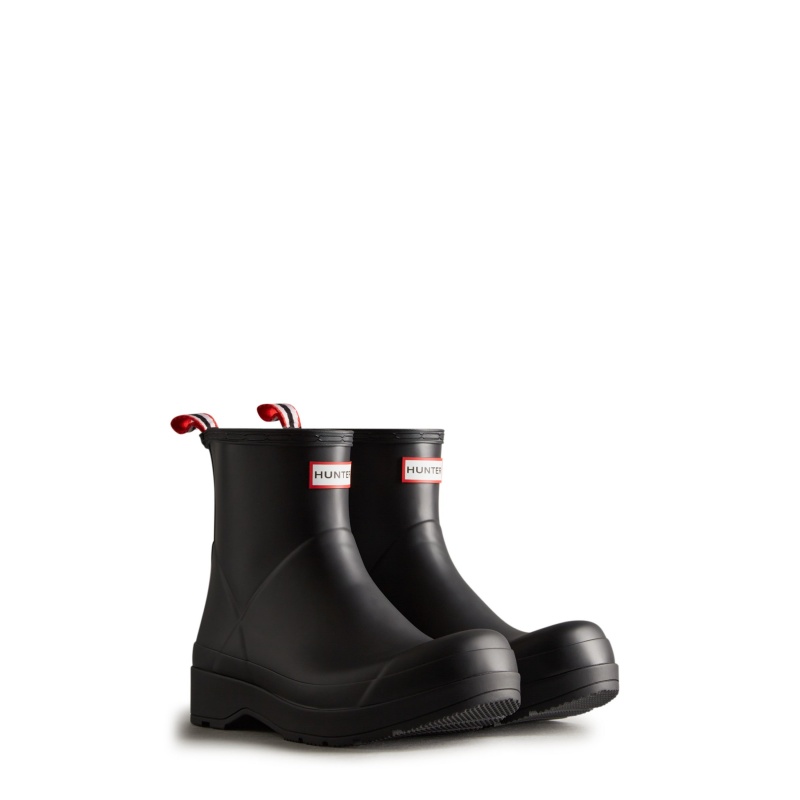 Hunter Boots PLAY Short Rain Boots Black | 01965-XVBQ