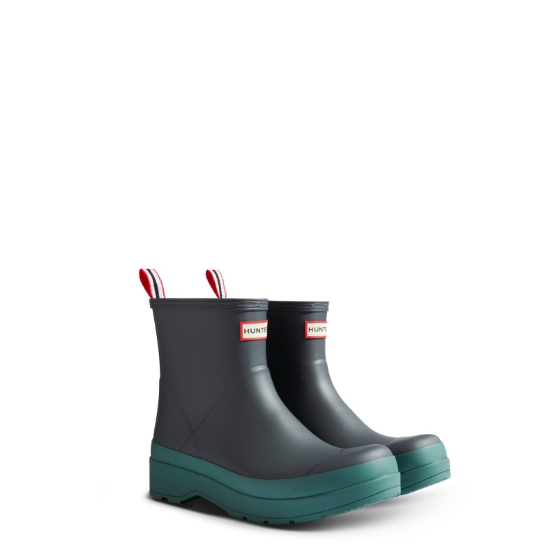 Hunter Boots PLAY Short Rain Boots Noctis/Teal Tempo | 18402-LYNH