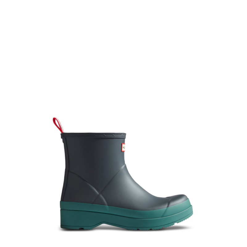 Hunter Boots PLAY Short Rain Boots Noctis/Teal Tempo | 18402-LYNH