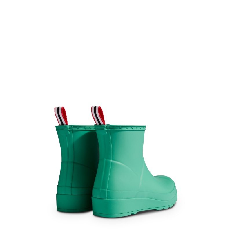 Hunter Boots PLAY Short Rain Boots Thrum Green | 27365-ESAT
