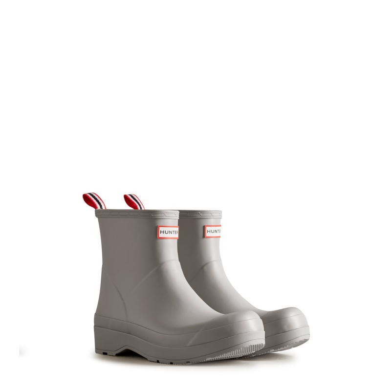 Hunter Boots PLAY Short Rain Boots Zinc | 58172-GMWK