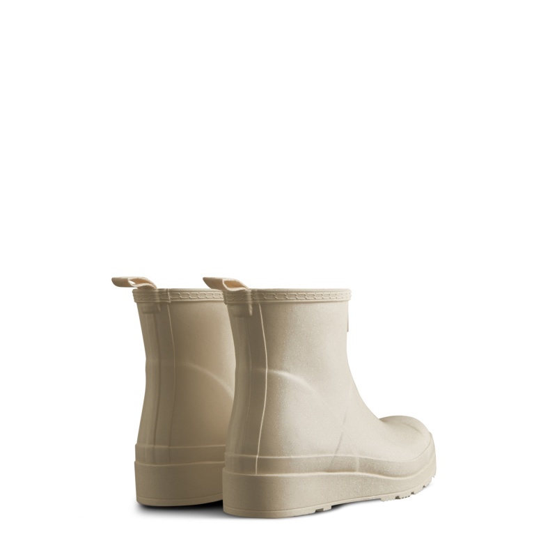Hunter Boots PLAY Starcloud Glitter Short Rain Boots Shaded White | 82409-KORY