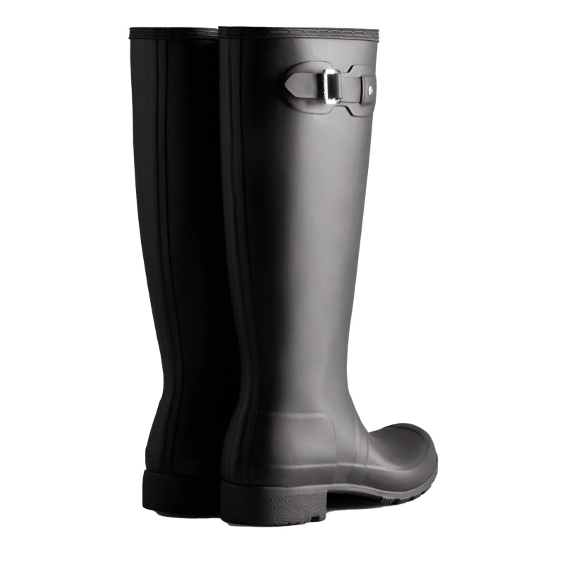 Hunter Boots Tour Foldable Tall Rain Boots Black | 62057-HJWE